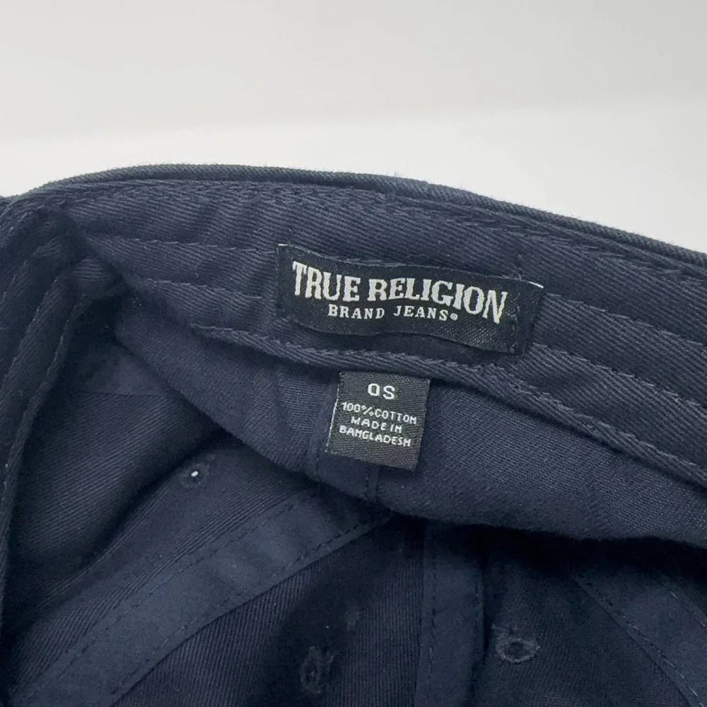 True Religion Baseball Cap Mens Strapback Hat Horseshoe Logo Adjustable One Size
